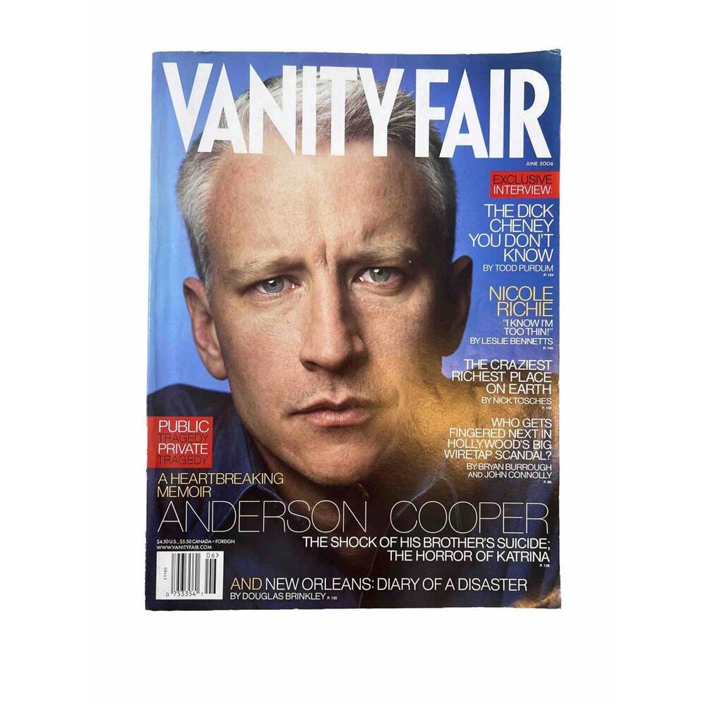 Vanity Fair June 2006 Anderson Cooper Great Condition - L 6108 08443